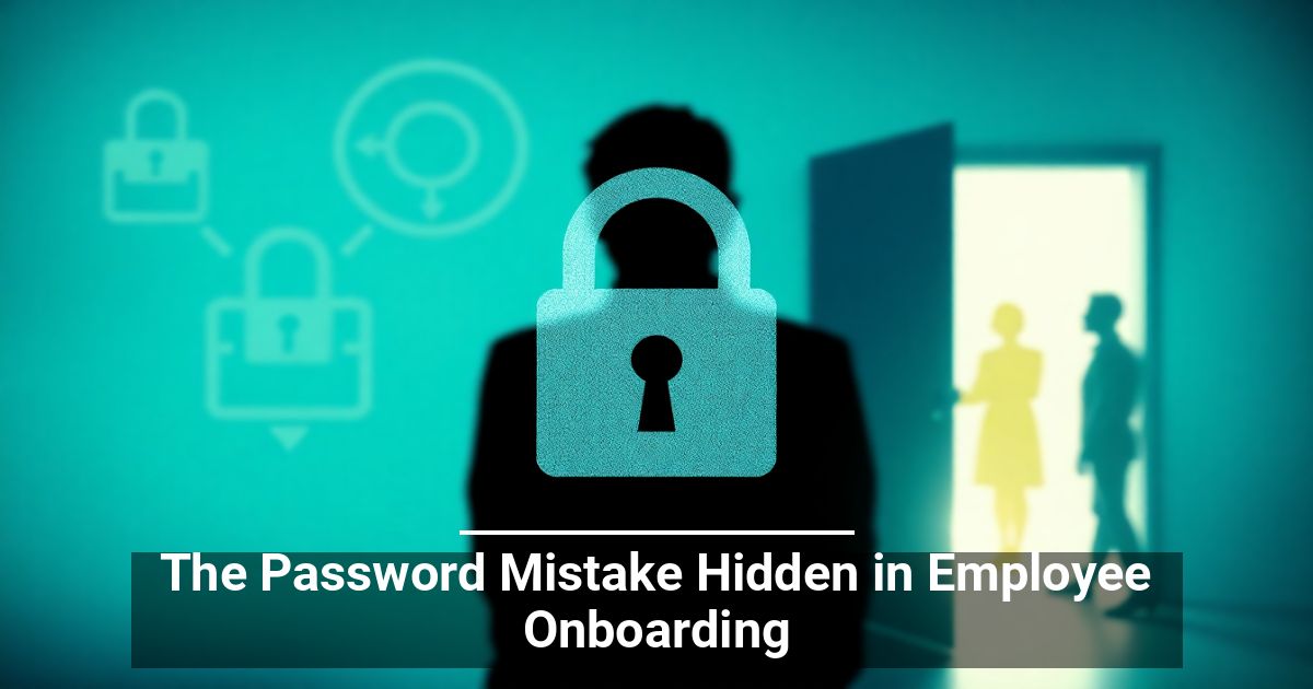The Password Mistake Hidden in Employee Onboarding